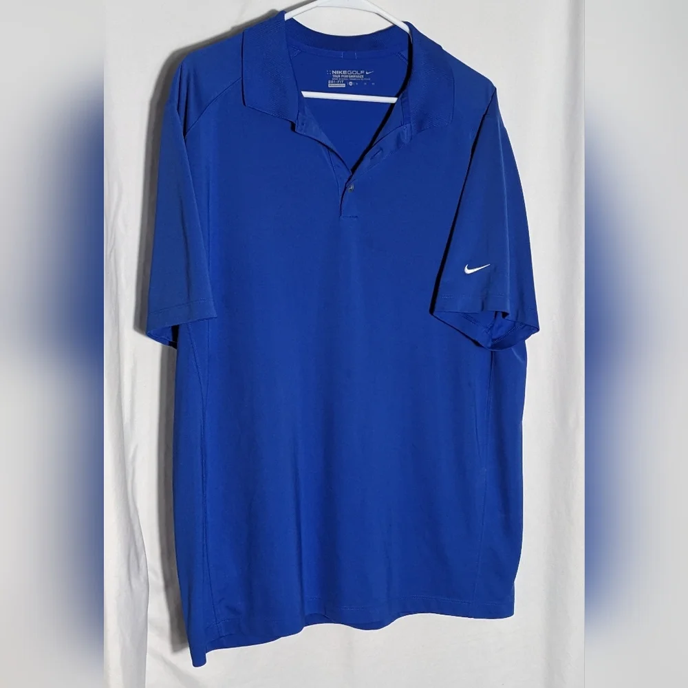 Men's Blue Nike Dry Fit Golf Tour Performance Short Sleeve Polo Shirt | … - Picture 1 of 7